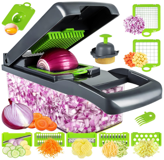 12-in-1 Multifunctional Vegetable Cutter, Chopper & Slicer | Pro Kitchen Food Prep Tool